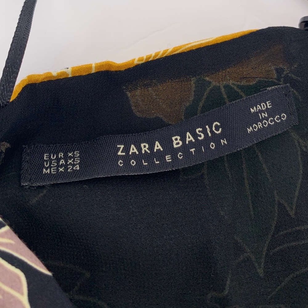 ZARA MULTICOLOR FLORAL WRAP CROP TOP SIZE XS - Picture 4 of 11